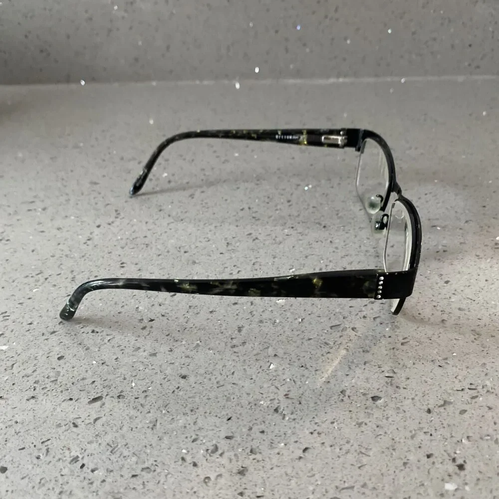 HELIUM PARIS Eyeglasses FRAMES ONLY 4234 MBLK 53 [] 15 135 Flex Hinges Italy